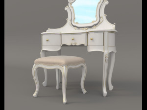 European Style Dressing Table 8 3D 모델