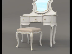 European Style Dressing Table 8 3D Model
