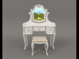European Style Dressing Table 8 3D 모델