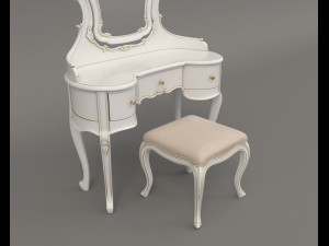 European Style Dressing Table 8 3D 모델