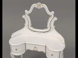 European Style Dressing Table 8 3D Model