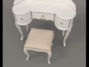 European Style Dressing Table 8 3D Model