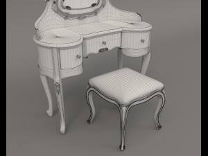 European Style Dressing Table 8 3D 모델