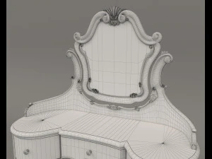 European Style Dressing Table 8 3D Model