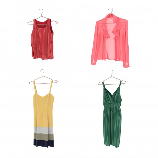 Clothing on Hanger 9 Modèle 3D .c4d .max .obj .3ds .fbx .stl .blend 