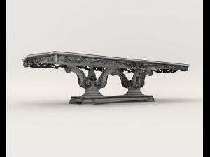 Classic Dining Table and Chairs 17 Modelo 3D