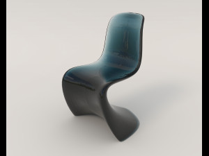 Contemporary Style Table and Chairs 12 3D Model