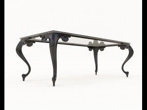 European Style Dining Table and Chairs 15 3D मॉडल