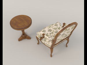 Classic Coffee Table and Armchairs 13 3Dモデル