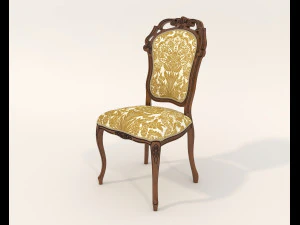 Mesa y sillas de comedor cl&aacute;sicas 18 Modelo 3D