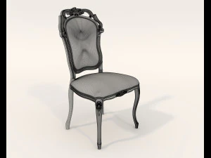 Mesa y sillas de comedor cl&aacute;sicas 18 Modelo 3D