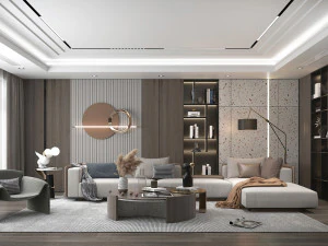 Cena de sala de estar moderna Modelo 3D