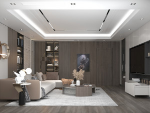 Modern Living Room Scene Modelo 3D