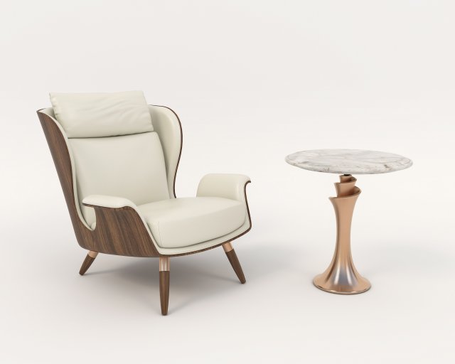 Contemporary Style Coffee Table and Armchair 13 3D 模型 .c4d .max .obj .3ds .fbx .stl .blend 