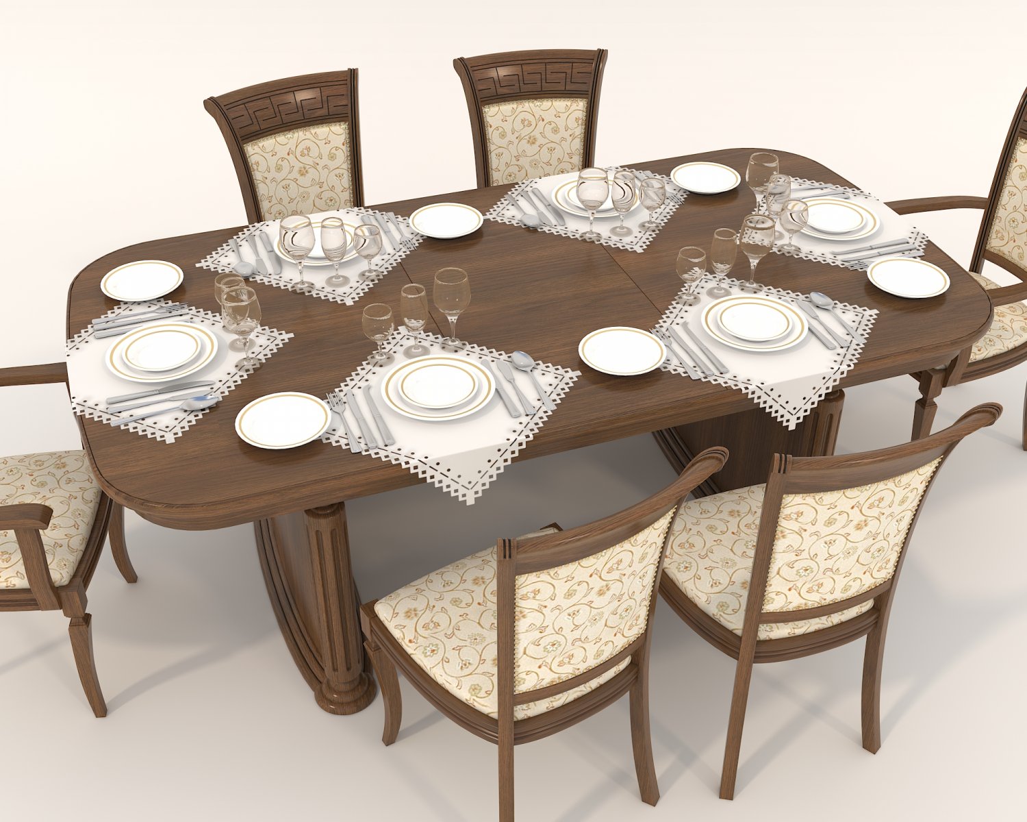restaurant silverware set 3D Model in Table 3DExport