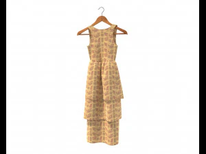 Dress on Hanger 10 3D Model
