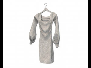 Dress on Hanger 10 3D Model