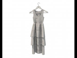 Dress on Hanger 10 3D Model