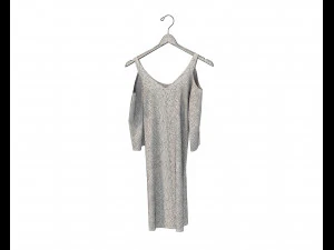 Dress on Hanger 10 3D Model