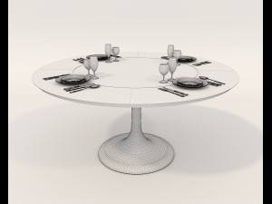 Contemporary Style Table and Chairs 13 Modelo 3D