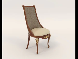 Restaurant Dining Table and Chairs 2 3D Model