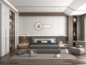 Moderne Schlafzimmer-Innenszene 19 3D Modell