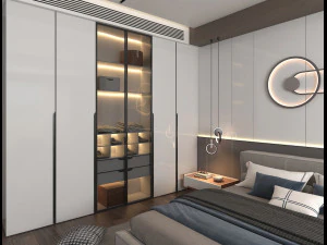 Modern Bedroom Interior Scene 19 3D Model