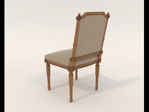 Classic Dining Table and Chairs 19 3D Model