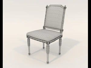 Classic Dining Table and Chairs 19 3D Model