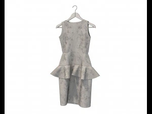 Dress on Hanger 11 3D Model