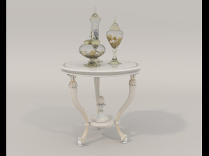 European Style Coffee Table and Armchairs 2 3D 모델