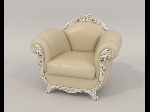 European Style Coffee Table and Armchairs 2 3D 모델