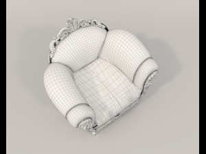 European Style Coffee Table and Armchairs 2 3D 모델