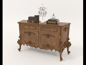 Luxury Classic Sideboard 3D Model