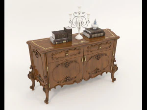 Luxury Classic Sideboard 3D Model