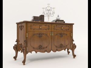 Luxury Classic Sideboard Model 3D