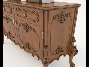 Luxury Classic Sideboard 3D Model