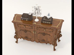 Luxury Classic Sideboard 3D Model