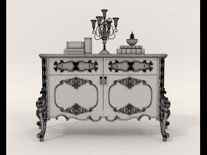 Luxury Classic Sideboard Model 3D