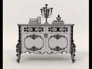 Luxury Classic Sideboard 3D Model