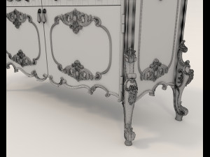Luxury Classic Sideboard Model 3D