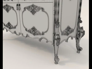 Luxury Classic Sideboard 3D Model