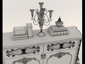Luxury Classic Sideboard 3D Model