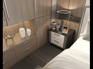 Modern Bedroom Interior Scene 21 3D Model