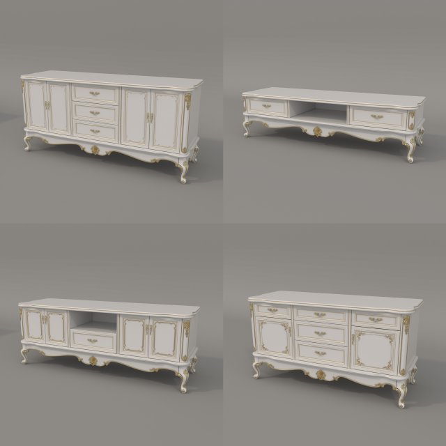 Classic Cabinet Collection 2 3D 모델 .c4d .max .obj .3ds .fbx .stl .blend 