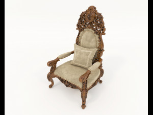 Classic Coffee Table and Armchairs 14 Model 3D