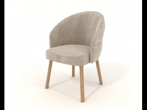 Modern Style Table and Chairs 14 3D Model