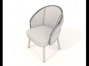 Modern Style Table and Chairs 14 Model 3D