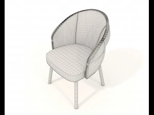 Modern Style Table and Chairs 14 3D Model