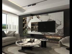 Modern Living Room Scene 2 3D Model